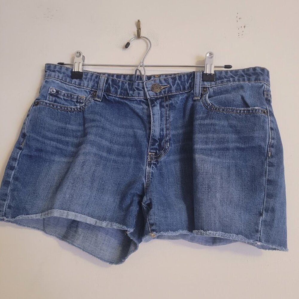 GAP Sexy Boyfriend Shorts Raw Hem Indigo Women's 8/29